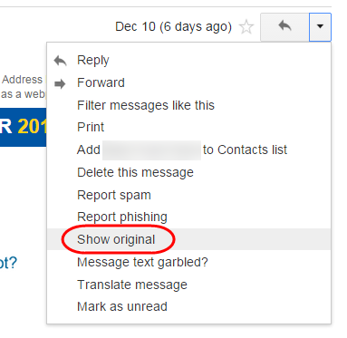 Gmail Show Original
