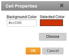 Cell background color