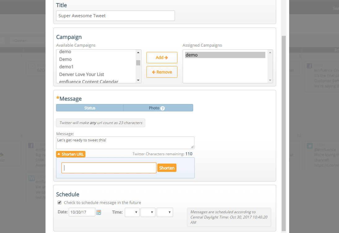 marketing calendar schedule