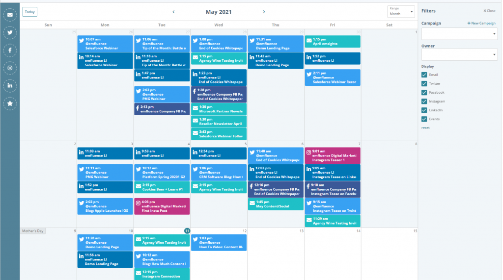 Marketing Calendar with Instagram