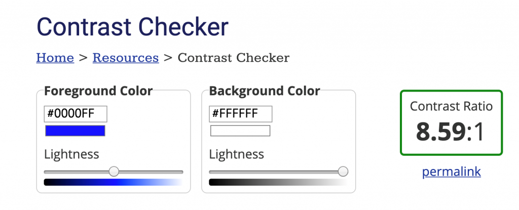 Contrast checker