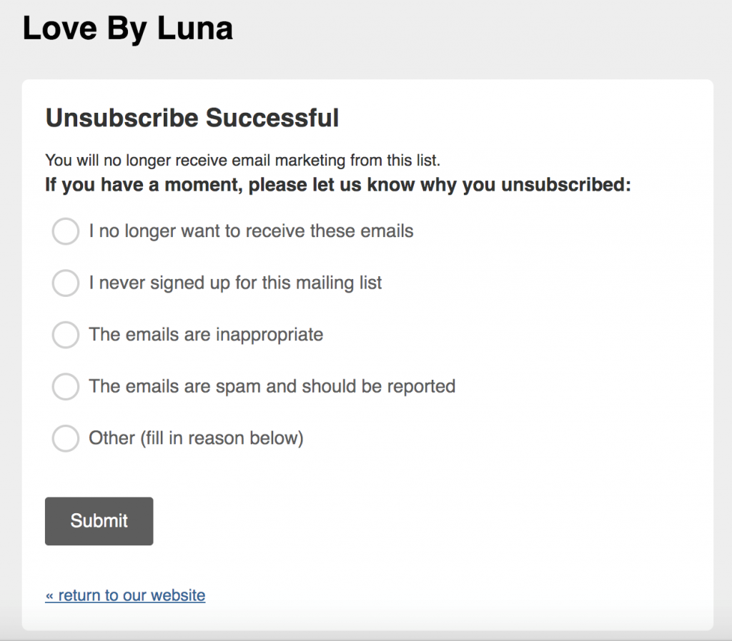 luna unsubscribe