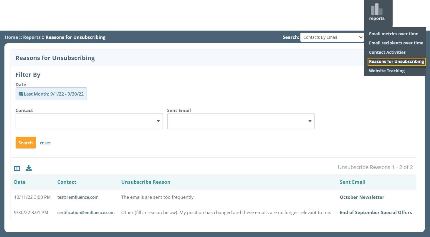 What's New Unsubscribe Reasons, SMS Report Downloads, and More